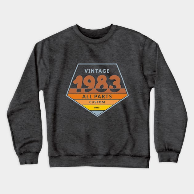 37th Birthday T-Shirt - Vintage 1983 Crewneck Sweatshirt by Reshartinc